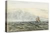 Shipping Scene Off Tynemouth (Watercolour, Bodycolour and Pencil on Paper)-James Henry Cleet-Stretched Canvas