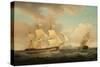 Shipping Scene-Thomas Whitcombe-Stretched Canvas