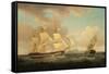 Shipping Scene-Thomas Whitcombe-Framed Stretched Canvas