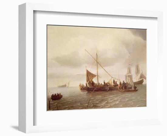 Shipping Scene-Simon Jacobsz. Vlieger-Framed Giclee Print