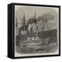 Shipping the Atlantic Telegraph Cable on Board the Great Eastern-Edwin Weedon-Framed Stretched Canvas