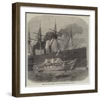 Shipping the Atlantic Telegraph Cable on Board the Great Eastern-Edwin Weedon-Framed Giclee Print