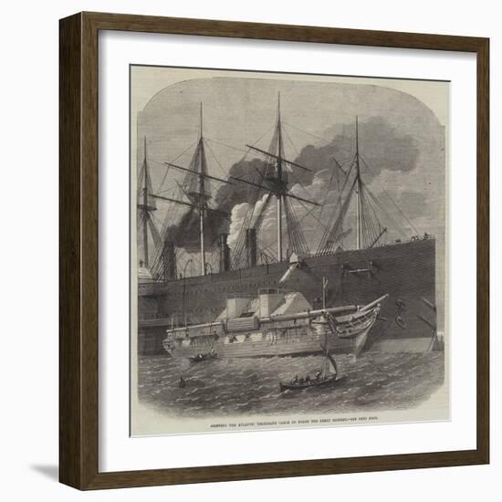 Shipping the Atlantic Telegraph Cable on Board the Great Eastern-Edwin Weedon-Framed Giclee Print