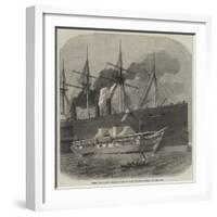 Shipping the Atlantic Telegraph Cable on Board the Great Eastern-Edwin Weedon-Framed Giclee Print