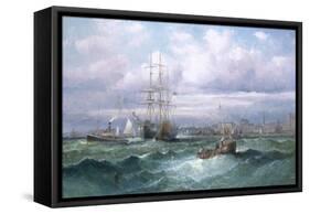 Shippping of the Coast at Brighton-Charles Thorneley-Framed Stretched Canvas