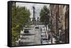 Shipquay Street, inside the walled city, Derry (Londonderry), County Londonderry, Ulster, Northern -Nigel Hicks-Framed Stretched Canvas