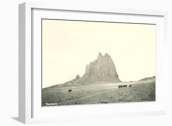 Shiprock Geological Formation, New Mexico-null-Framed Art Print