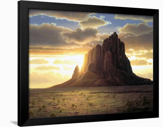 Shiprock-R.W. Hedge-Framed Giclee Print