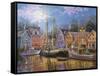 Ships Aglow-Nicky Boehme-Framed Stretched Canvas