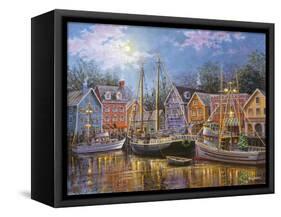 Ships Aglow-Nicky Boehme-Framed Stretched Canvas