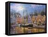 Ships Aglow-Nicky Boehme-Framed Stretched Canvas