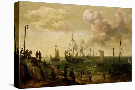 Ships Along the Shore-Adam Willaerts-Stretched Canvas