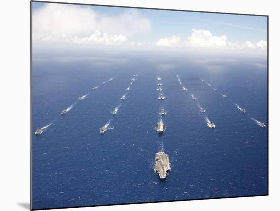 Ships And Submarines Participating in the Rim of the Pacific Exercise-Stocktrek Images-Mounted Photographic Print