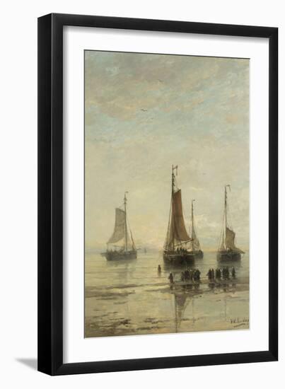 Ships at Anchor Awaiting Passengers-Hendrik Willem Mesdag-Framed Art Print