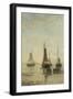 Ships at Anchor Awaiting Passengers-Hendrik Willem Mesdag-Framed Art Print