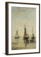 Ships at Anchor Awaiting Passengers-Hendrik Willem Mesdag-Framed Art Print