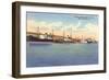 Ships at Dock, New Orleans, Louisiana-null-Framed Art Print