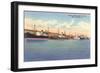 Ships at Dock, New Orleans, Louisiana-null-Framed Art Print