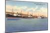 Ships at Dock, New Orleans, Louisiana-null-Mounted Art Print