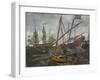 Ships at the Time of Peter I, 1909-Evgeny Evgenyevich Lanceray-Framed Giclee Print