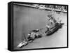 Ships Blocking the Suez Canal-null-Framed Stretched Canvas