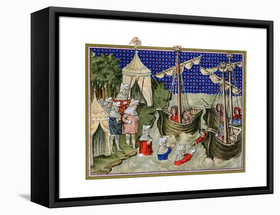 Ships Bringing Provisions to the English Host, Richard Ii's Campaign in Ireland, 1399-null-Framed Stretched Canvas