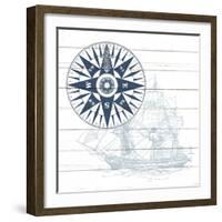 Ships Compass-Kimberly Allen-Framed Art Print