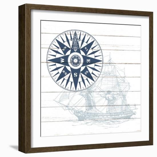 Ships Compass-Kimberly Allen-Framed Art Print