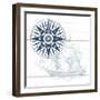 Ships Compass-Kimberly Allen-Framed Art Print