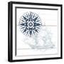 Ships Compass-Kimberly Allen-Framed Art Print