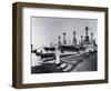 Ships Docked at Navy Yard-null-Framed Photographic Print