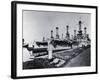 Ships Docked at Navy Yard-null-Framed Photographic Print
