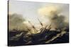 Ships During the Storm, Netherlands, 17th Century-null-Stretched Canvas