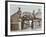 Ships Figureheads over the Gate at Castles Shipbreaking Yard, Westminster, London, 1909-null-Framed Photographic Print