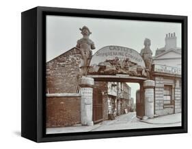 Ships Figureheads over the Gate at Castles Shipbreaking Yard, Westminster, London, 1909-null-Framed Stretched Canvas