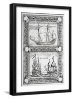 Ships from Dutch Fleet, 17th Century-null-Framed Giclee Print