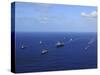 Ships from the Ronald Reagan Carrier Strike Group Transit the Pacific Ocean-Stocktrek Images-Stretched Canvas