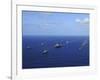 Ships from the Ronald Reagan Carrier Strike Group Transit the Pacific Ocean-Stocktrek Images-Framed Photographic Print