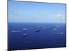 Ships from the Ronald Reagan Carrier Strike Group Transit the Pacific Ocean-Stocktrek Images-Mounted Photographic Print