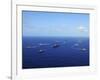 Ships from the Ronald Reagan Carrier Strike Group Transit the Pacific Ocean-Stocktrek Images-Framed Photographic Print