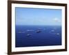 Ships from the Ronald Reagan Carrier Strike Group Transit the Pacific Ocean-Stocktrek Images-Framed Photographic Print