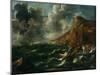 Ships in a Gale, C.1705-08-Marco Ricci-Mounted Giclee Print