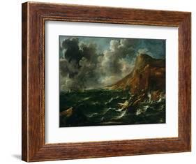 Ships in a Gale, C.1705-08-Marco Ricci-Framed Giclee Print