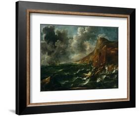 Ships in a Gale, C.1705-08-Marco Ricci-Framed Giclee Print