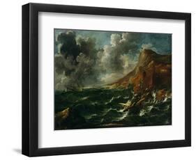 Ships in a Gale, C.1705-08-Marco Ricci-Framed Giclee Print