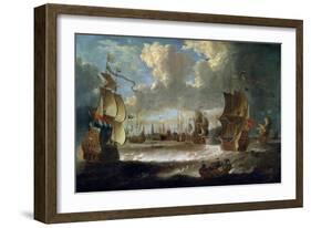 Ships in a Lagoon, 17th or Early 18th Century-Abraham Storck-Framed Giclee Print