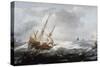 Ships in a Storm on a Rocky Coast, 1614-1618-Jan Porcellis-Stretched Canvas