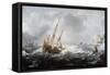 Ships in a Storm on a Rocky Coast, 1614-8-Jan Porcellis-Framed Stretched Canvas