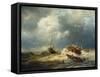 Ships in a Storm on the Dutch Coast, 1854-Andreas Achenbach-Framed Stretched Canvas