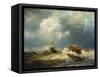 Ships in a Storm on the Dutch Coast, 1854-Andreas Achenbach-Framed Stretched Canvas